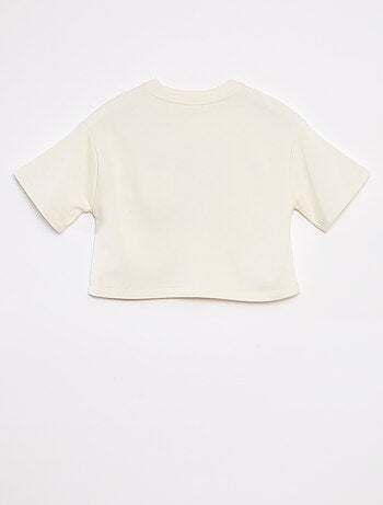 T-shirt cropped a maniche corte