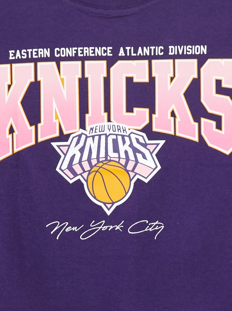 T-shirt cropped a maniche corte 'NBA' BLU - Kiabi