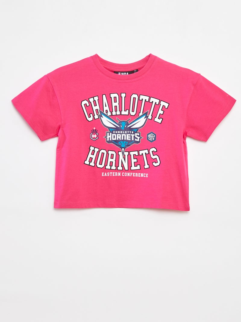 T-shirt cropped a maniche corte 'NBA' ROSA - Kiabi