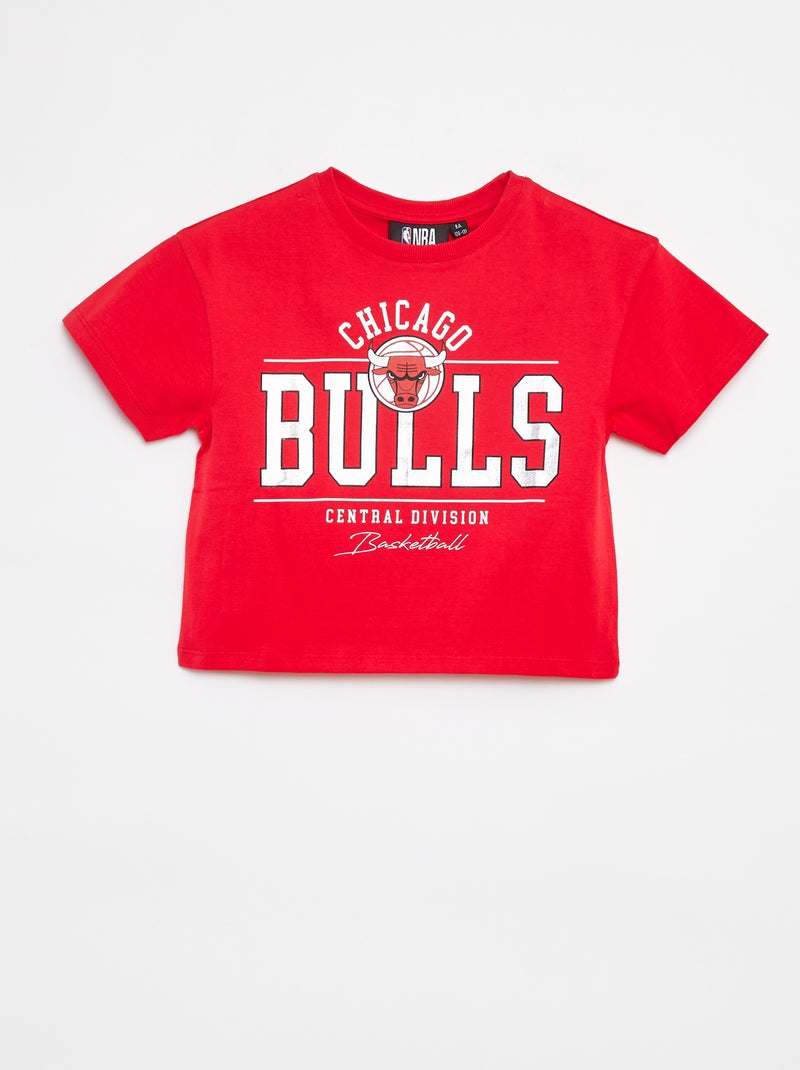 T-shirt cropped a maniche corte 'NBA' ROSSO - Kiabi