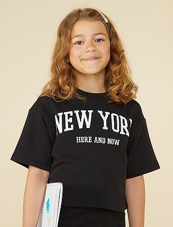 T-shirt cropped a maniche corte