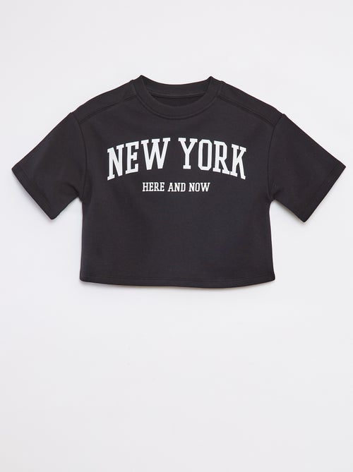 T-shirt cropped a maniche corte - Kiabi