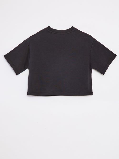 T-shirt cropped a maniche corte - Kiabi