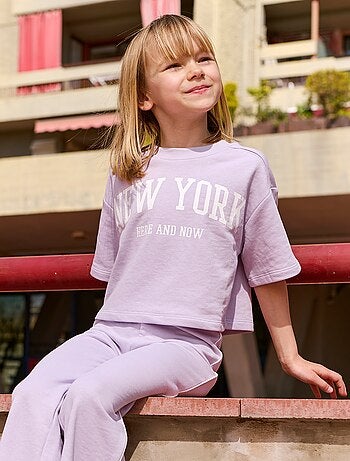 T-shirt cropped a maniche corte