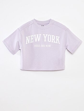 T-shirt cropped a maniche corte