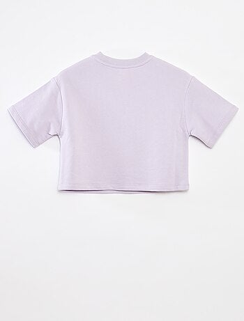 T-shirt cropped a maniche corte
