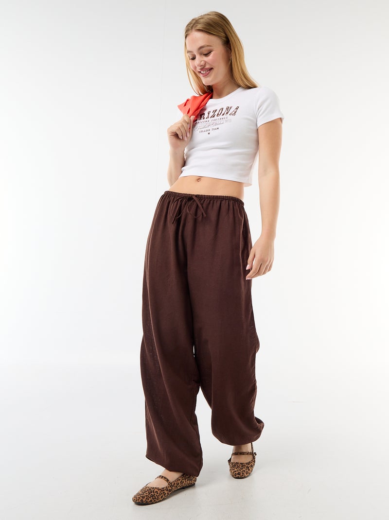 T-shirt cropped 'Arizona' Bianco - Kiabi