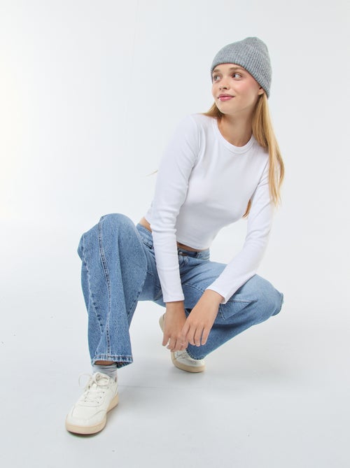 T-shirt cropped basic - Kiabi