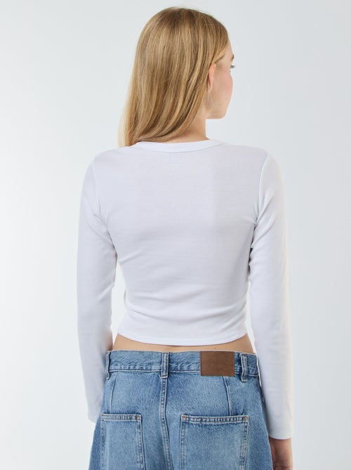T-shirt cropped basic - Kiabi