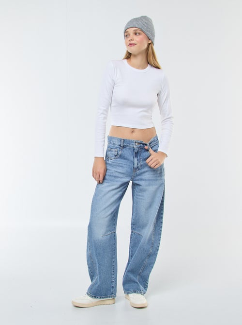 T-shirt cropped basic - Kiabi
