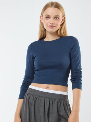 T-shirt cropped basic