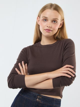 T-shirt cropped basic