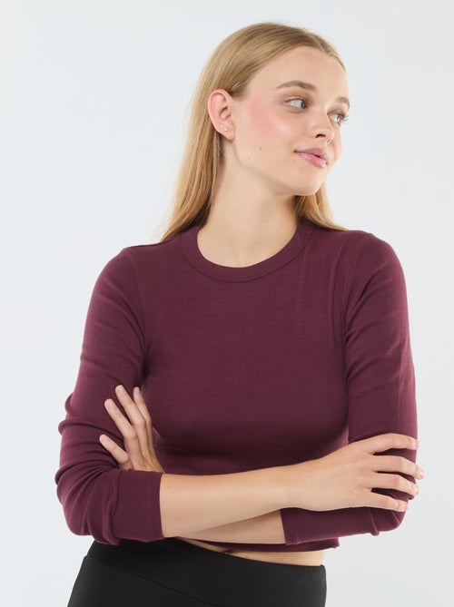 T-shirt cropped basic - Kiabi