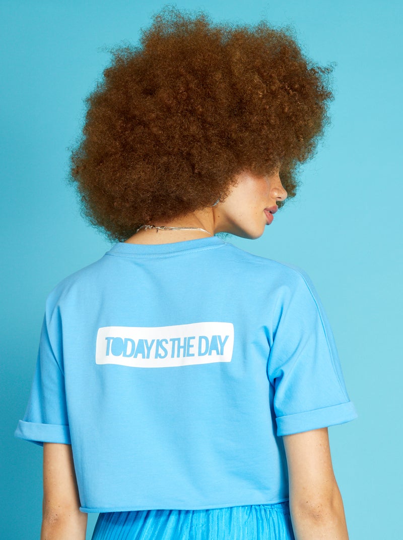 T-shirt cropped BLU - Kiabi