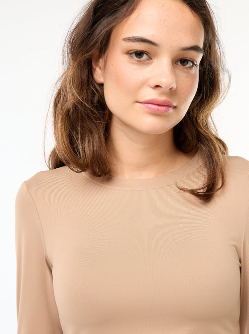 T-shirt cropped con effetto stropicciato - Kiabi