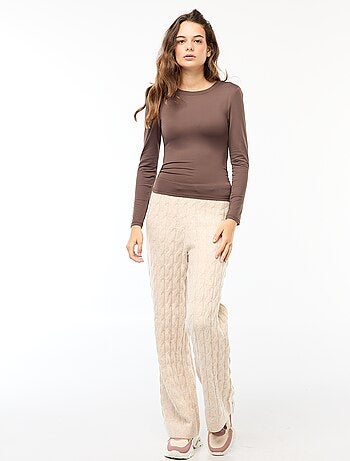 T-shirt cropped con effetto stropicciato