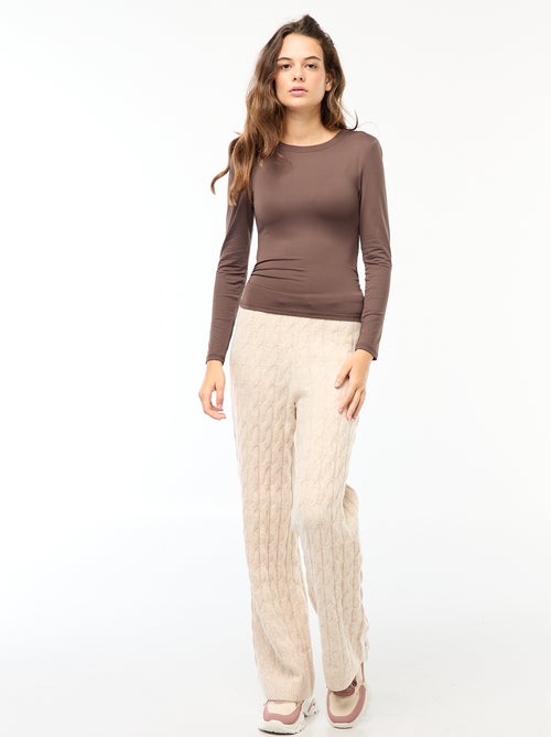 T-shirt cropped con effetto stropicciato - Kiabi