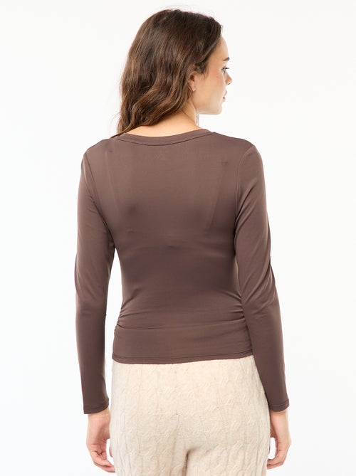 T-shirt cropped con effetto stropicciato - Kiabi