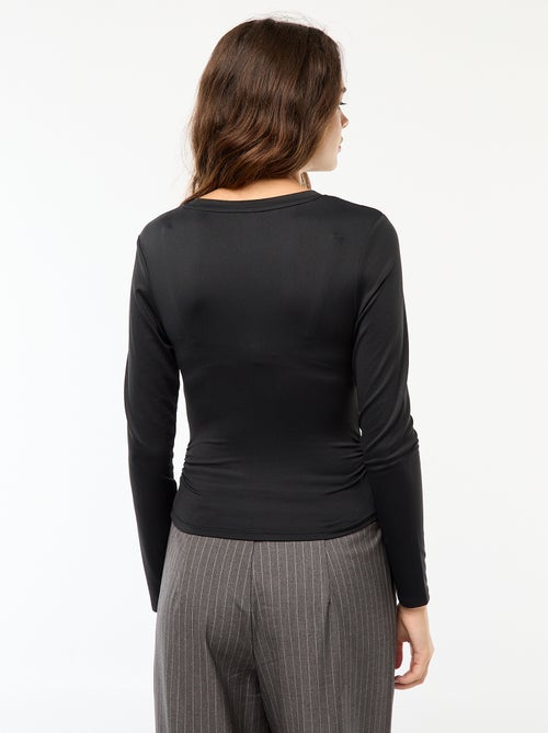 T-shirt cropped con effetto stropicciato - Kiabi