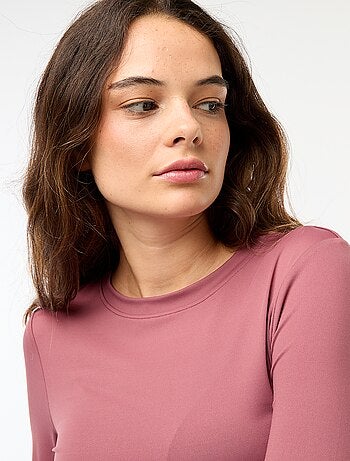 T-shirt cropped con effetto stropicciato