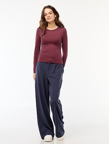 T-shirt cropped con effetto stropicciato