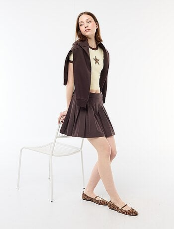 T-shirt cropped con stampa