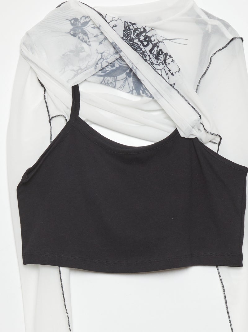 Generico Camicia Trasparente Corsetto Da Donna Top Bustier - Foto 3