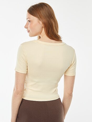T-shirt cropped maniche corte