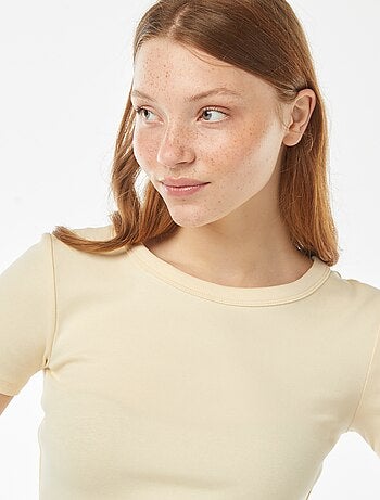 T-shirt cropped maniche corte