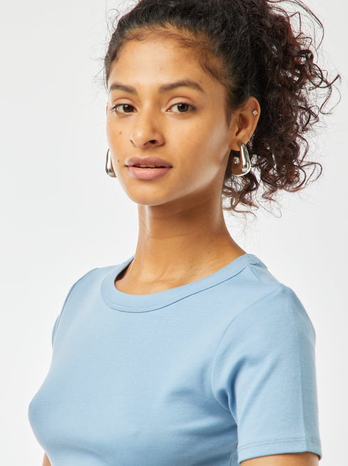 T-shirt cropped maniche corte - Kiabi