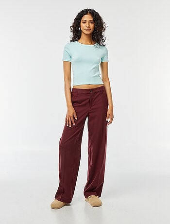 T-shirt cropped maniche corte