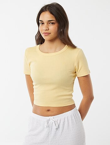 T-shirt cropped maniche corte
