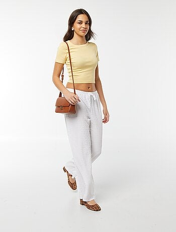 T-shirt cropped maniche corte