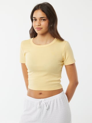 T-shirt cropped maniche corte