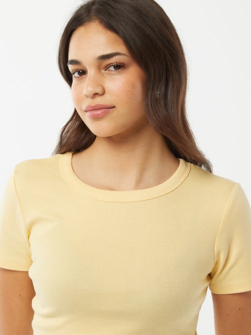 T-shirt cropped maniche corte - Kiabi