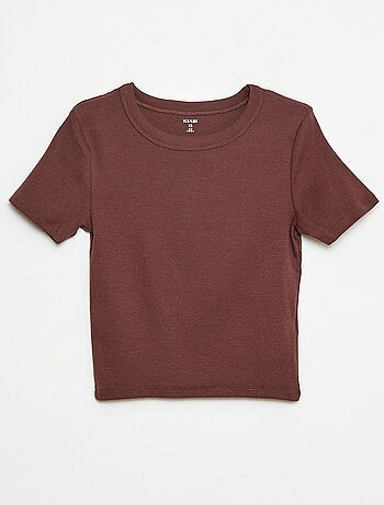 T-shirt cropped maniche corte