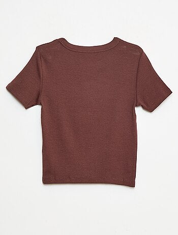 T-shirt cropped maniche corte