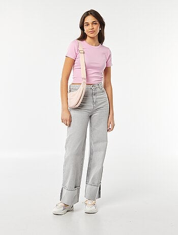 T-shirt cropped maniche corte