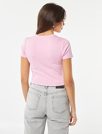 T-shirt cropped maniche corte
