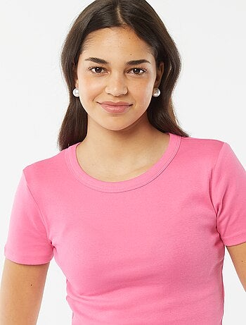 T-shirt cropped maniche corte