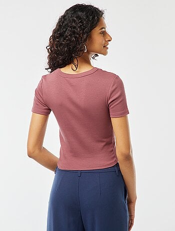T-shirt cropped maniche corte