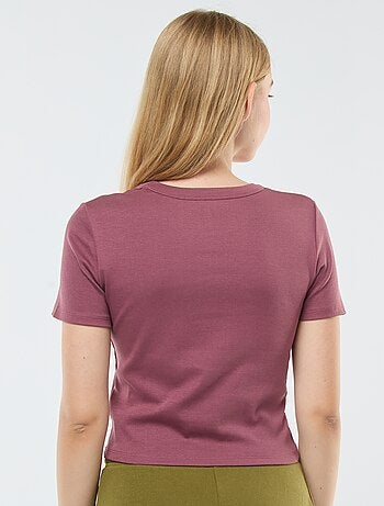 T-shirt cropped maniche corte