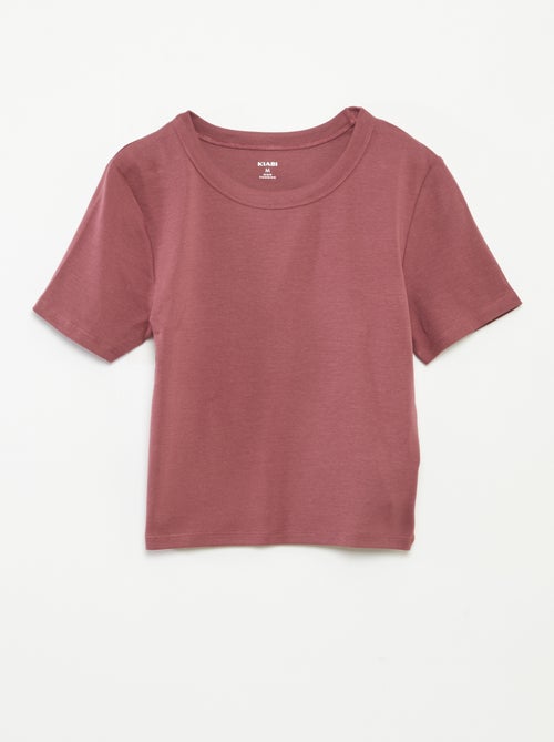 T-shirt cropped maniche corte - Kiabi