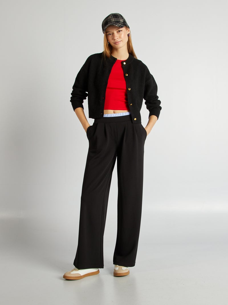 T-shirt cropped maniche corte ROSSO - Kiabi