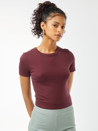 T-shirt cropped maniche corte