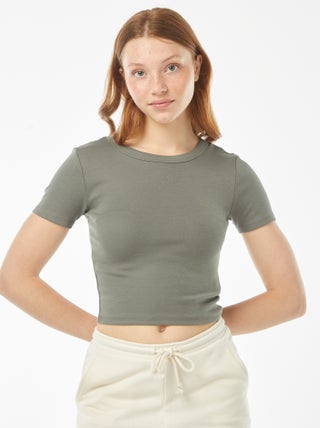 T-shirt cropped maniche corte
