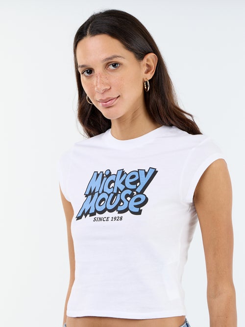 T-shirt cropped 'Mickey' - Kiabi