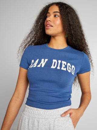 T-shirt cropped 'San Diego'