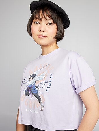 T-shirt cropped 'Sasuke' - Kiabi