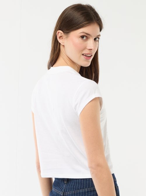 T-shirt cropped 'Snoopy' a maniche corte - Kiabi